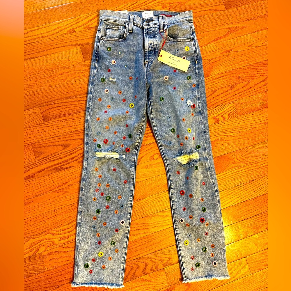 NWT Alice+Olivia LA ankle cropped jeans